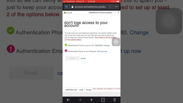How to create a Microsoft account with Esoft credentials