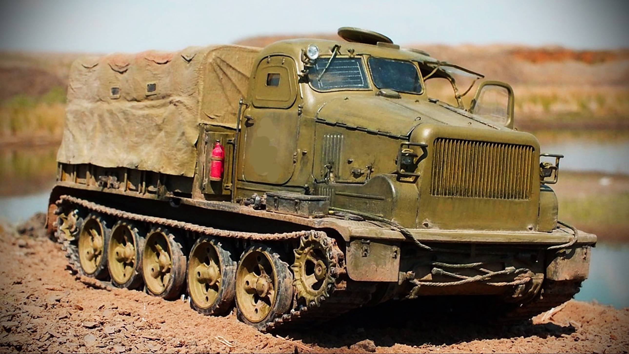 Военные машины: АТ-Т Изделие 401 Тяжелый тягач на базе танка
