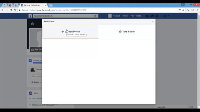 How to upload facebook  profile picture by your  laptop in hindi?