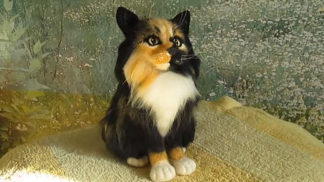 Валяние  Кот в компании