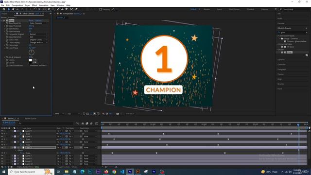 2. Banner Animation with Particles