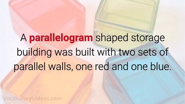 Learn English Words: PARALLELOGRAM - Meaning, Vocabulary With Pictures And Examples