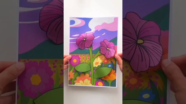 Петунии из бумаги своими руками