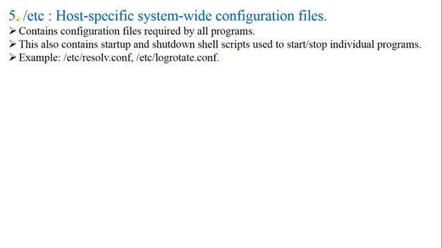 Linux File System : / (Root), /bin, /boot, /dev, /etc, /home, /lib, /media, /mnt, /opt, /sbin, /srv