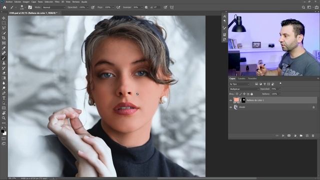 Mejora el TONO DE PIEL con 1 Sola Capa de Ajuste  Adobe Photoshop