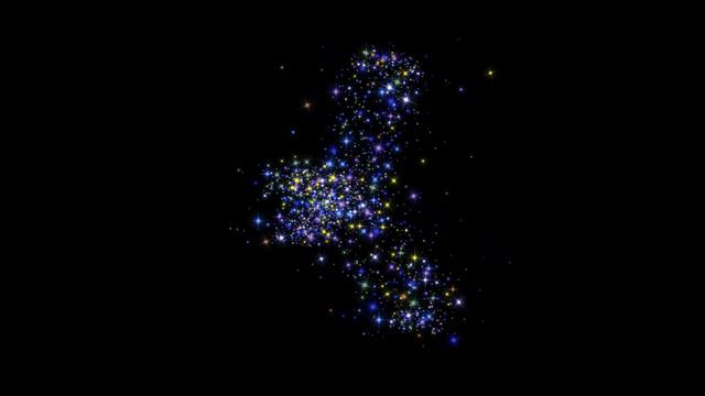 Mathematical Star Dance for relaxation - background effect - black screen