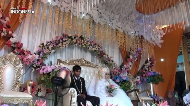 Muslim wedding in viilage, Indonesia village,