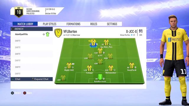 FIFA 19 Pro Clubs VFL | #8 | 'The Worst RB in the World...' [11v11 Competitive]