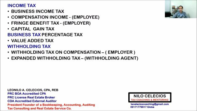 What are the different kinds of taxes in the Philippines