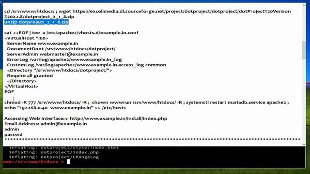 How To install DotProject on Opensuse Leap 42.3