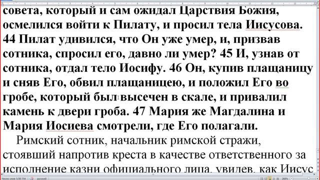 24.05.2019. Пособие по изучению Евангелия от Марка 15:21 - 16:9