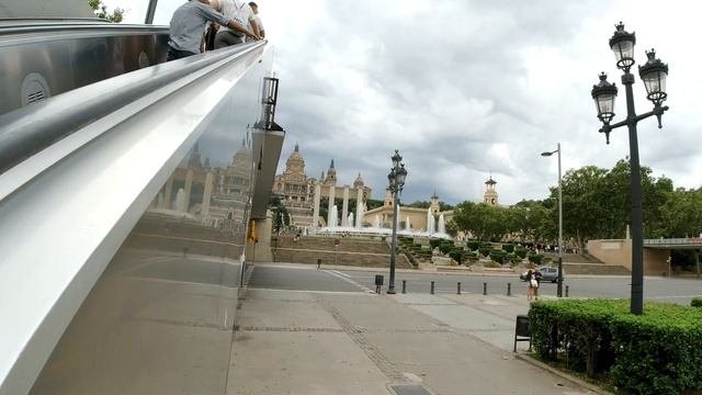 Walking tour from Plaça dEspanya   to The Magic Fountain of Montjuïc Barcelona Spain 4K