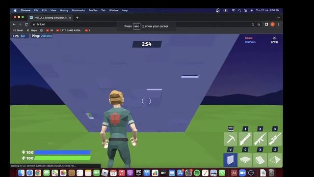 Live 1v1.lol on MacBook