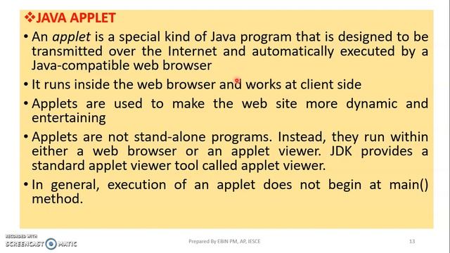 JAVA - MODULE1 - TOPIC 12 - BYTE CODE, COMPILER, APPLET