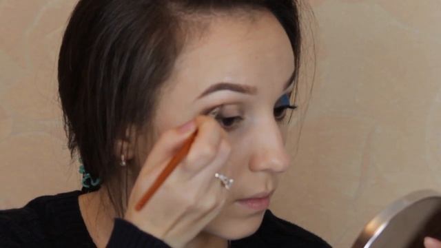 Яркий вечерний макияж с пигментом INGLOT  (пигмент инглот 58)