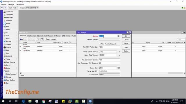 ติดตั้ง MikroTik / RouterOS พร้อมทั้ง Config DHCP Client / Server เบื้องต้น