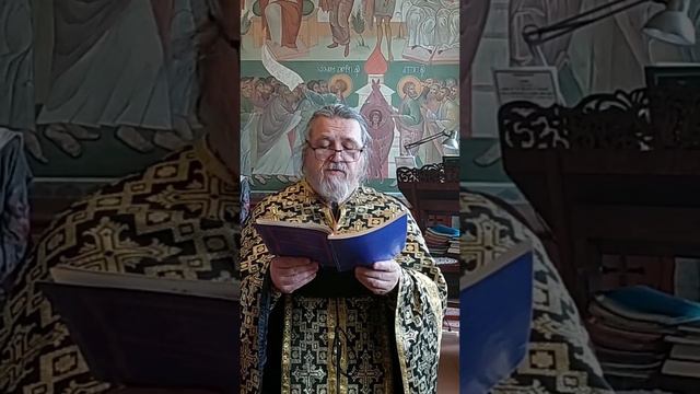 Священник Вячеслав Пушкарев читает стихиру Великой среды.mp4