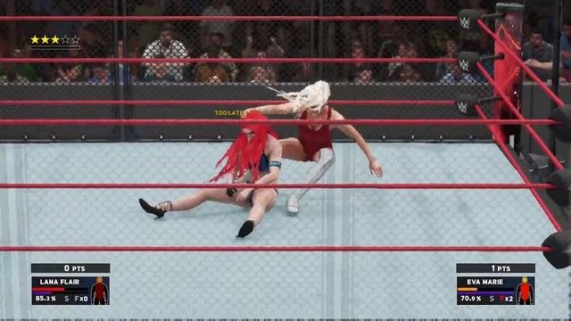 WWE 2K18 Lana Vs Eva Marie - Steel Cage Knockout Match