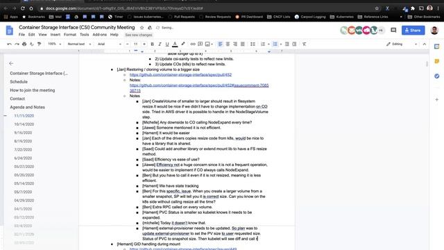 CSI Community Meeting - 2020 Nov 11