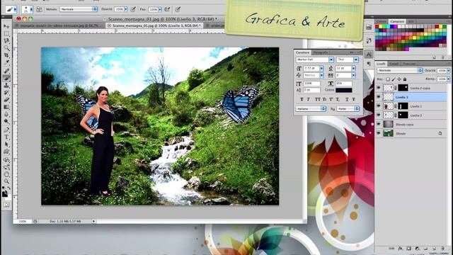 Donna Farfalla FOTO MANIPOLAZIONE #3 Photoshop Tut.43