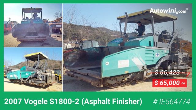 ($ 65,000 ~) 2007 Vogele S1800-2 (Asphalt Finisher) - Autowini.com