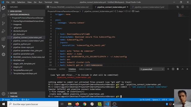 Azure Devops, realizamos un pipeline code y nos conectamos a cluster Kubernetes de forma segura.
