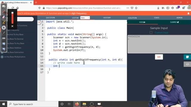 Digits Frequency  Solution