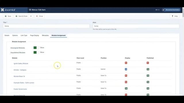 How to find and edit modules on any Joomla 4 page