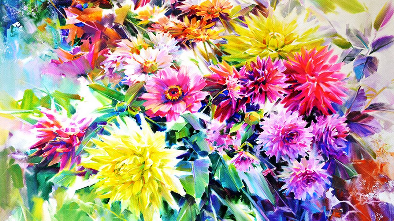 Очаровательные цветочные композиции художника Олега Тимошина
