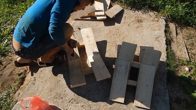 Крутая дровница из обрезков