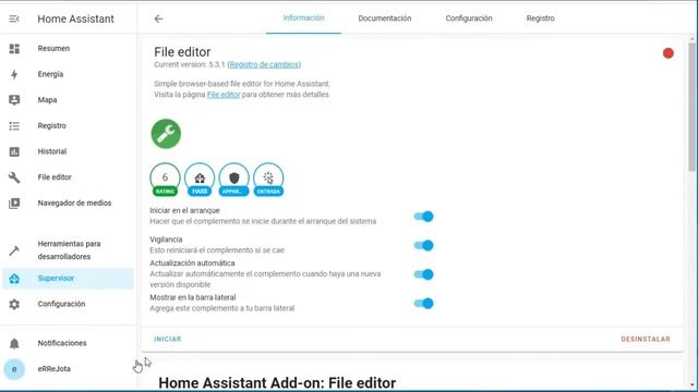 Home Assistant: Descubrimos "File Editor"