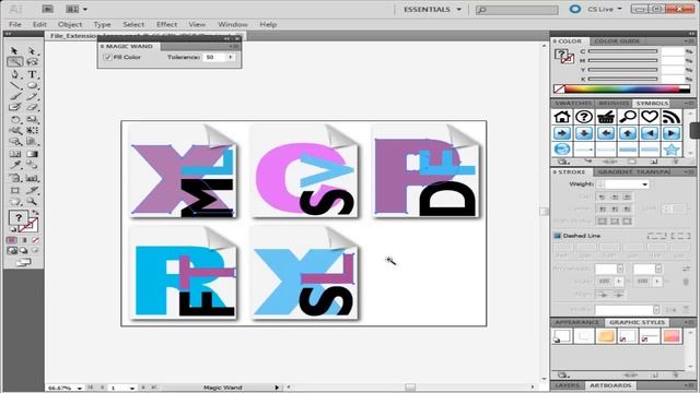 How to use magic wand in Adobe Illustrator
