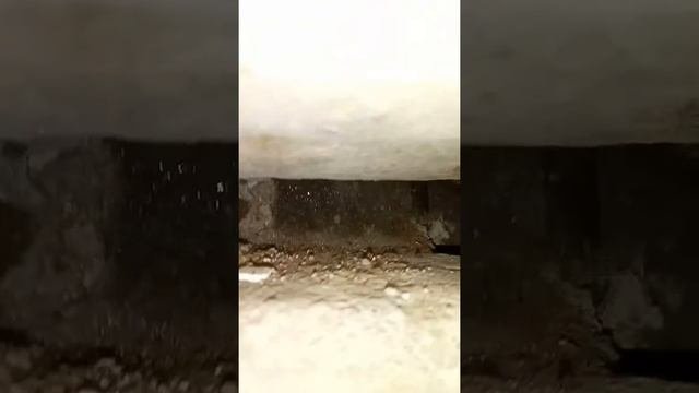 черная дыра в стене между плитами панельного дома