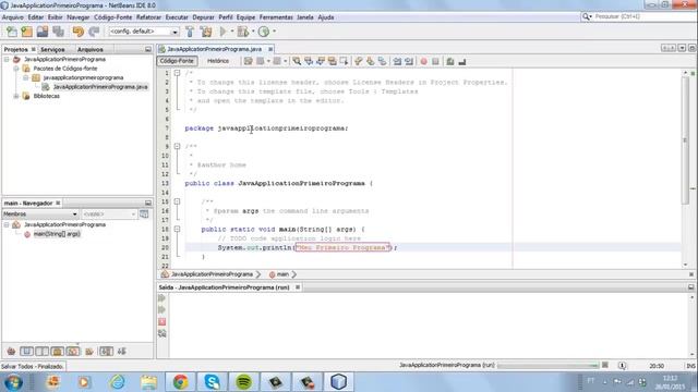 Primeiro Programa JAVA no Netbeans