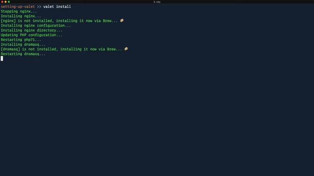 Installing Laravel Valet