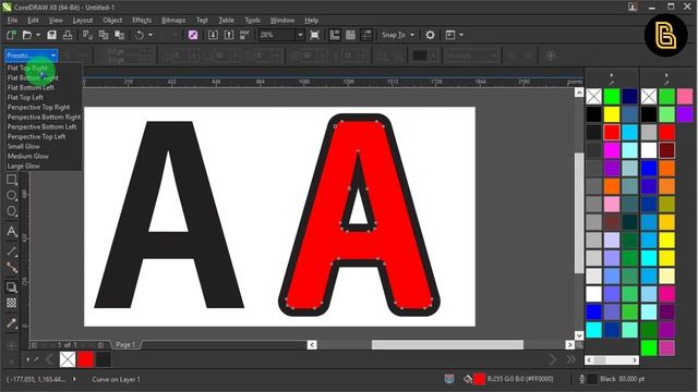 Text Effect In Corel Draw | Corel DRAW X8 Tutorial