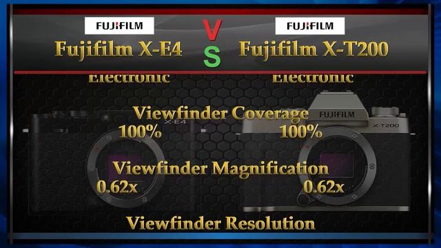 Fujifilm X-E4 vs Fujifilm X-T200 Comparison Video (Spec Comparison)