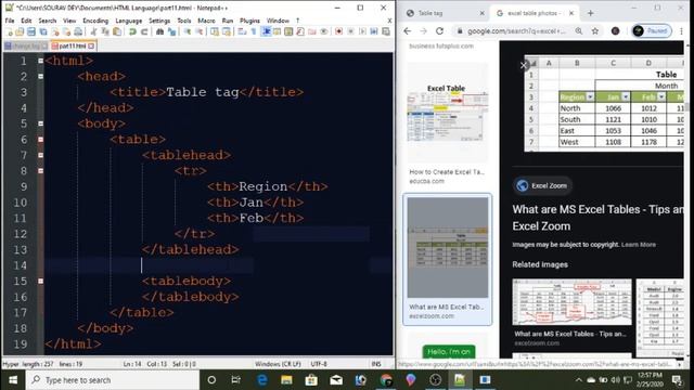 10.HTML Tutorial In Bangla(Table Tag)