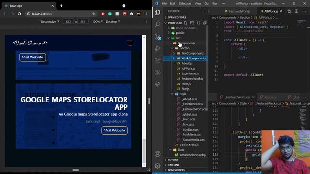 Let's Build a Personal Portfolio Website | Work Section #6 / working with GitHub api