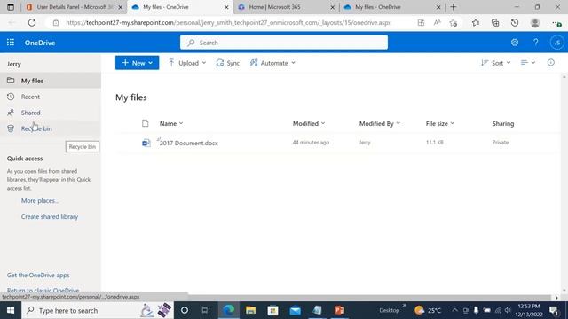Lab10: Restore permanently deleted data from OneDrive, Microsoft 365