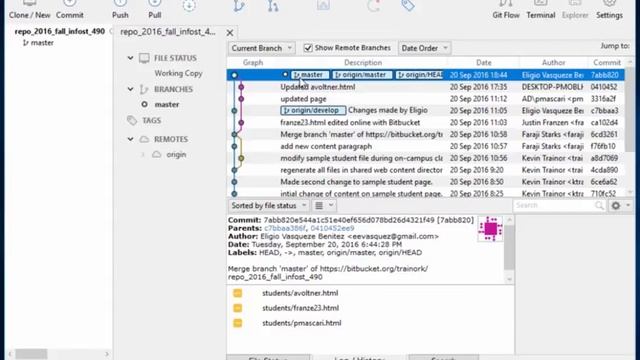 Tutorial: INFOST 490 Change Individual Page, Commit, Push