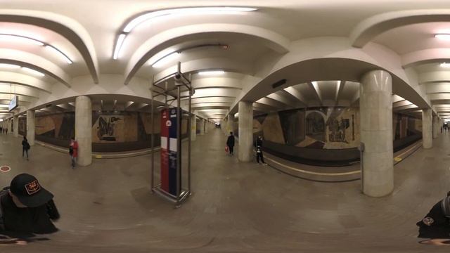 Нагатинская. Московское Метро. 360 градусов VR 4К Video. Moscow Subway.