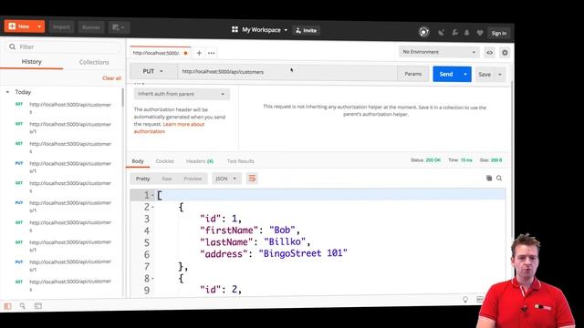 C# CLEAN REST API and more with NET Core 2018 | S3P21 | PUT logic using our Service