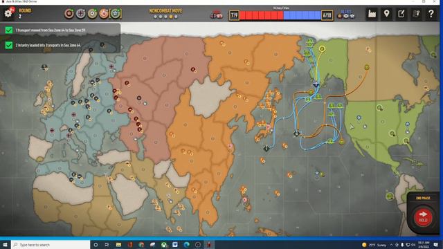 Axis and Allies Online - KJF with UK Fleet Drop vs Platinum Player (improved video size)