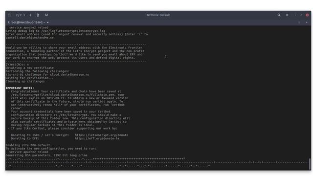 Nextcloud 12.0.0 DigitalOcean install