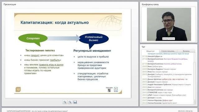 Капитализация компании. Демид Голиков