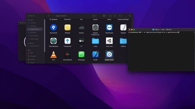 Run Xcode 12 with Monterey.
