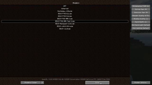 Minecraft Shaders Bug (Fix in Desc) 2022
