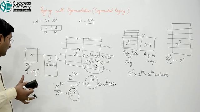 L6.24: Segmentation with Paging | Segmented Paging using example-1