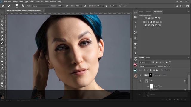 High-End Skin Retouching in 1 Minute in PhotoshopFrequency SeparationVenus Retouch Panel 3.0.0